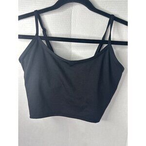 PINK Victoria’s Secret Active Sports Bra M Black Racerback Stretch Workout Gym